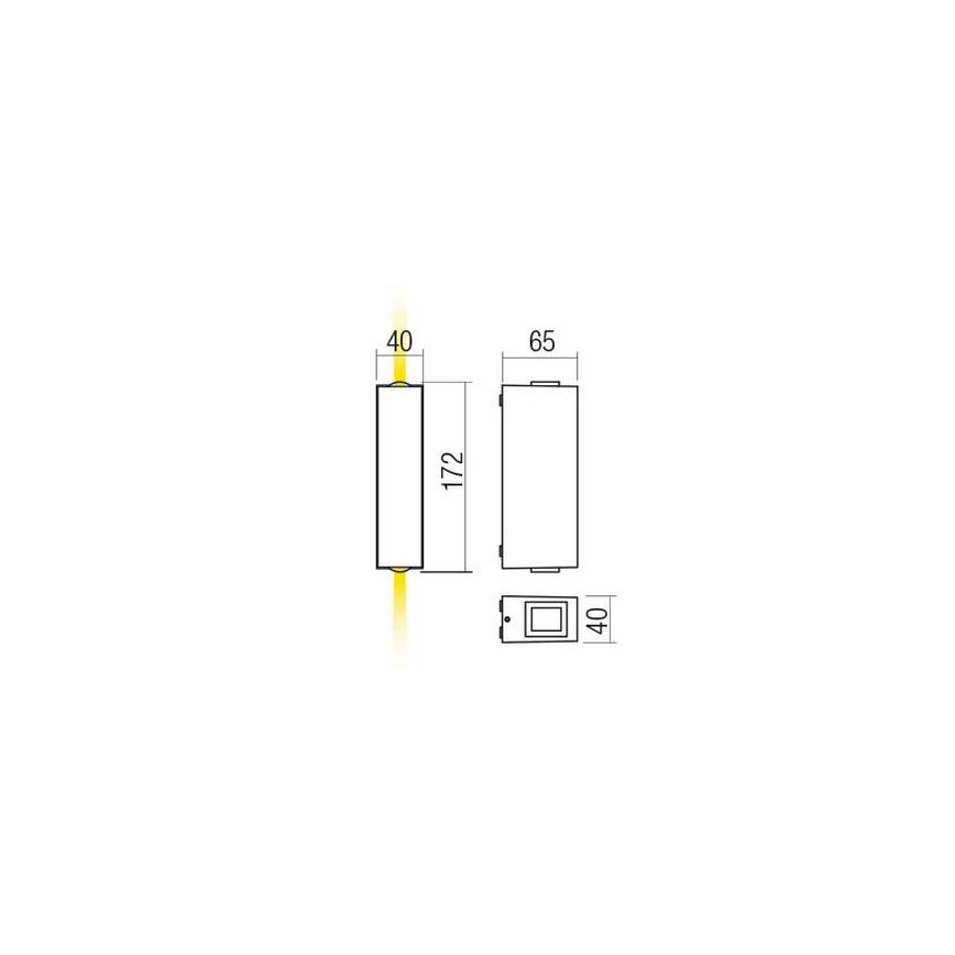 Redo 90424 - LED Outdoor wall light ACE LED/5,84W/230V 4000K IP54 brown