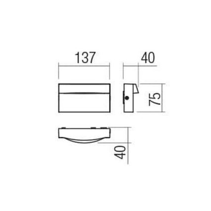 Redo 90425 - LED Outdoor wall light POLIFEMO LED/8W/230V IP65 white