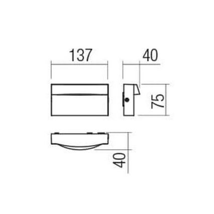 Redo 90426 - LED Outdoor wall light POLIFEMO LED/8W/230V IP65 anthracite