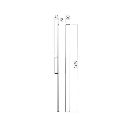 Redo 90430 - LED Outdoor wall light REFLEXA LED/20W/230V 3000K 124 cm IP54 white