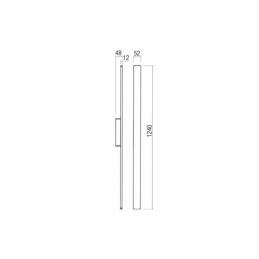 Redo 90431 - LED Outdoor wall light REFLEXA LED/20W/230V 3000K 124 cm IP54 anthracite