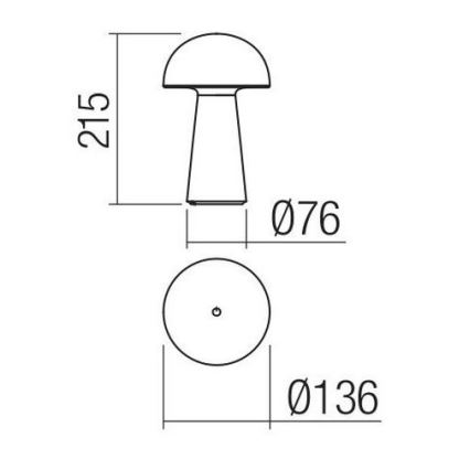 Redo 90438 - KIRA Dimmable Touch-Sensitive LED Outdoor Lamp, 4.7 W / 230 V, 2200 mAh, IP44, White