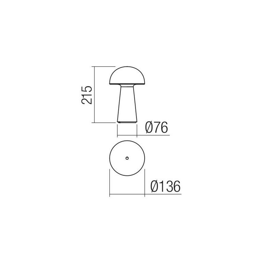 Redo 90438 - KIRA Dimmable Touch-Sensitive LED Outdoor Lamp, 4.7 W / 230 V, 2200 mAh, IP44, White