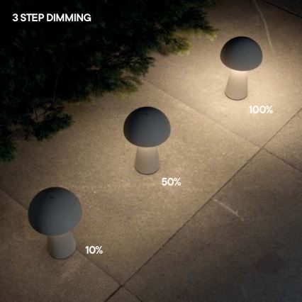 Redo 90439 - KIRA LED Dimmable Touch Outdoor Lamp LED/4,7W/230V 2200 mAh IP44 Black
