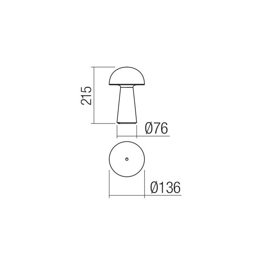 Redo 90439 - KIRA LED Dimmable Touch Outdoor Lamp LED/4,7W/230V 2200 mAh IP44 Black
