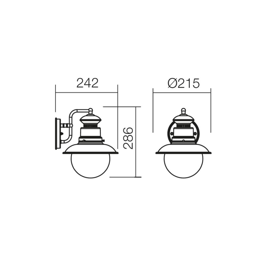 Redo 9045 - Outdoor wall light  SCOTT 1xE27/42W/230V IP44