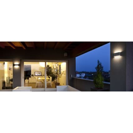 Redo 90452 - LED Outdoor Wall Light KLIPPE LED/24W/230V 3000K IP54 anthracite