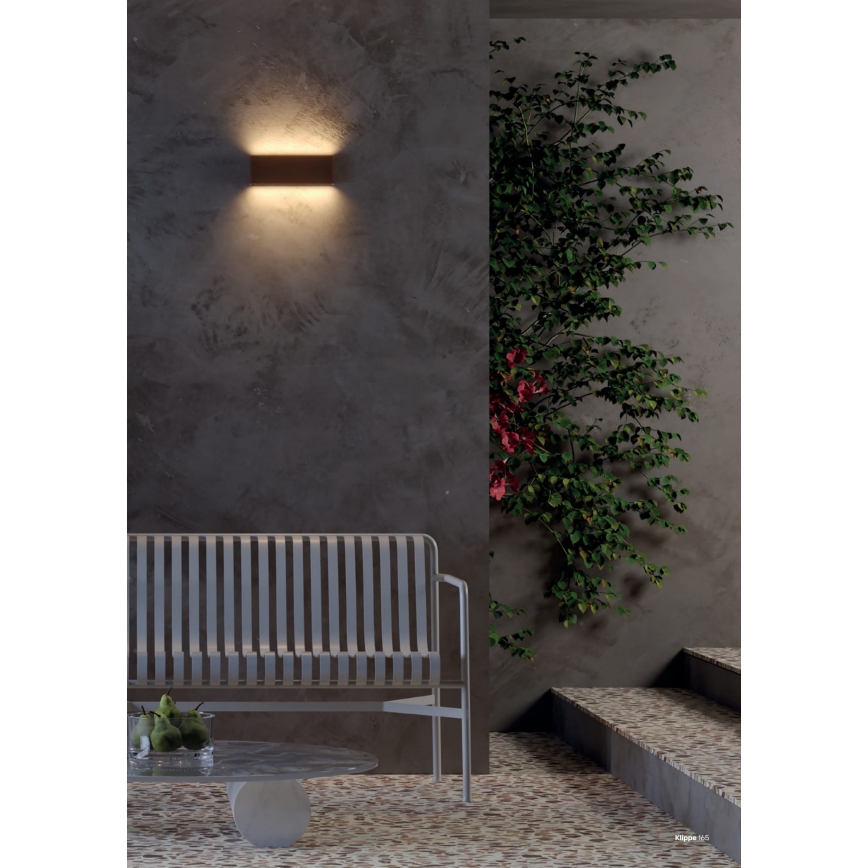 Redo 90453 - LED Outdoor Wall Light KLIPPE LED/24W/230V 3000K IP54 Brown