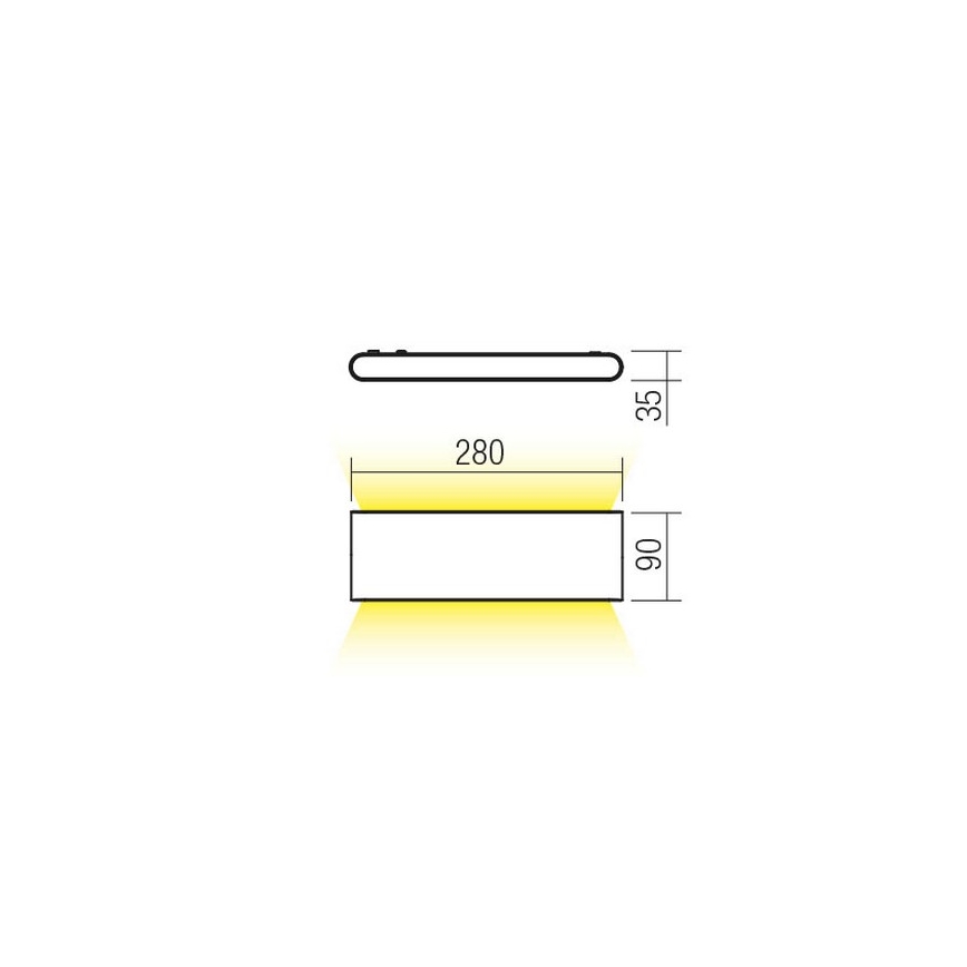 Redo 90453 - LED Outdoor Wall Light KLIPPE LED/24W/230V 3000K IP54 Brown