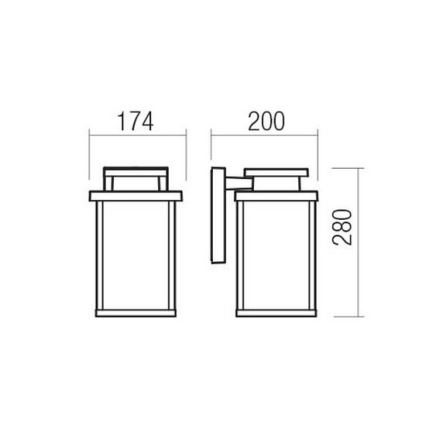 Redo 90462 - Outdoor wall light YARD 1xE27/42W/230V IP44 anthracite