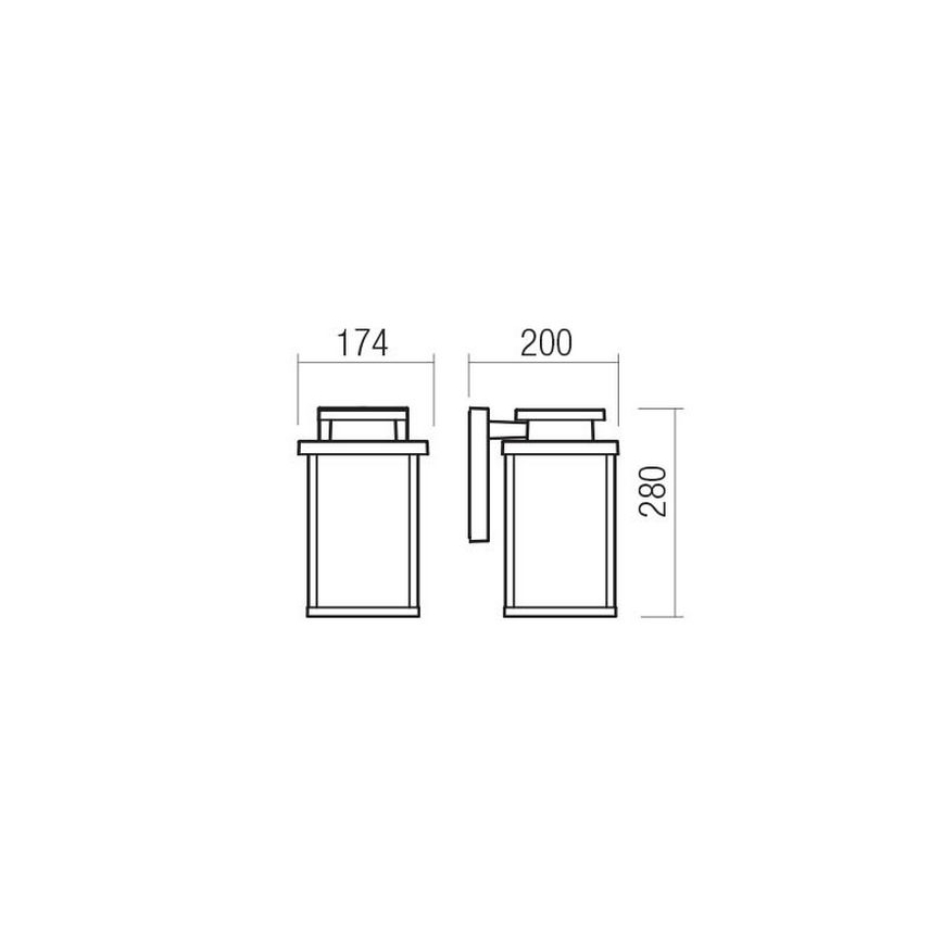 Redo 90462 - Outdoor wall light YARD 1xE27/42W/230V IP44 anthracite