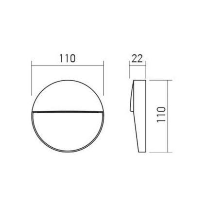 Redo 90472 - LED Outdoor wall light LANDER LED/3W/230V IP54 white