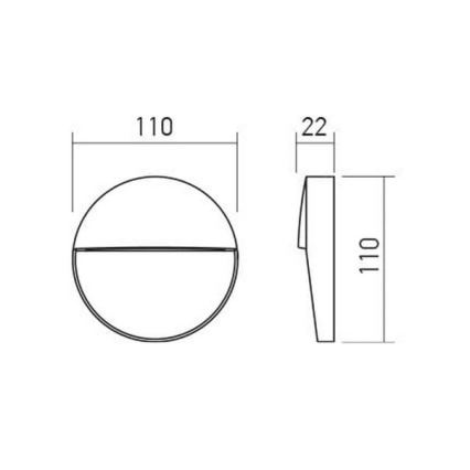 Redo 90473 - LED Outdoor wall light LANDER LED/3W/230V IP54 anthracite