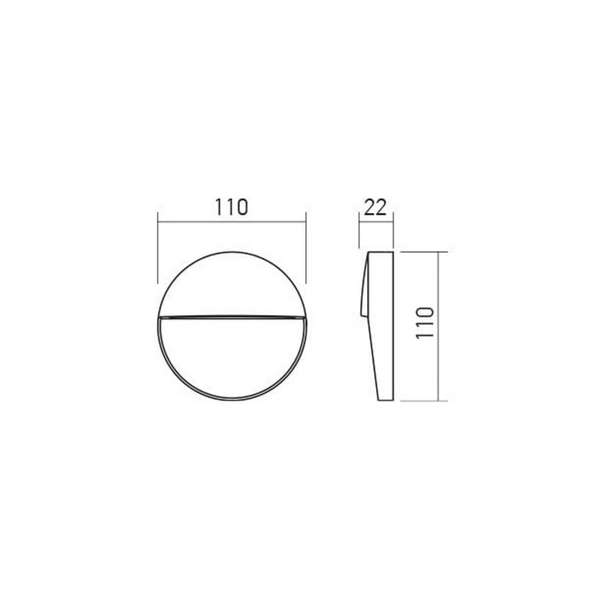 Redo 90473 - LED Outdoor wall light LANDER LED/3W/230V IP54 anthracite