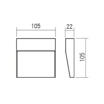Redo 90474 - LED Outdoor wall light LANDER LED/3W/230V IP54 white