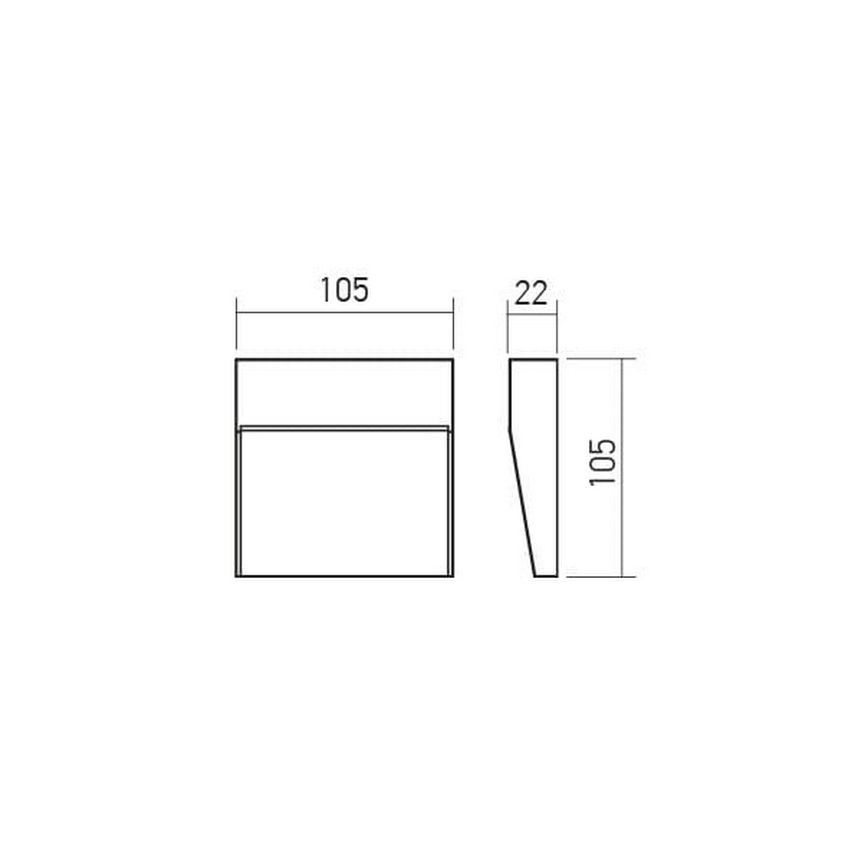 Redo 90474 - LED Outdoor wall light LANDER LED/3W/230V IP54 white