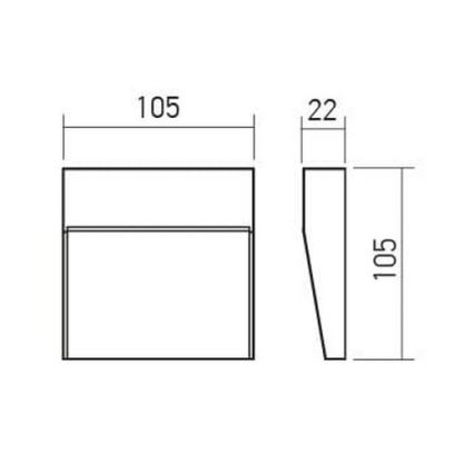 Redo 90475 - LED Outdoor wall light LANDER LED/3W/230V IP54 anthracite