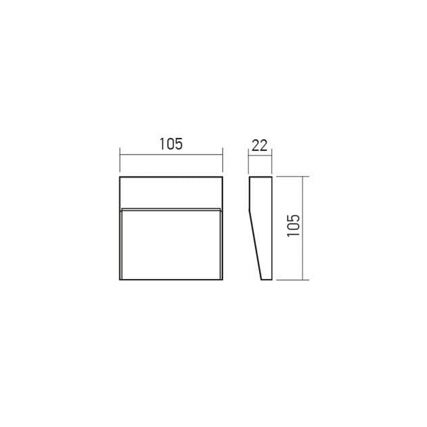 Redo 90475 - LED Outdoor wall light LANDER LED/3W/230V IP54 anthracite