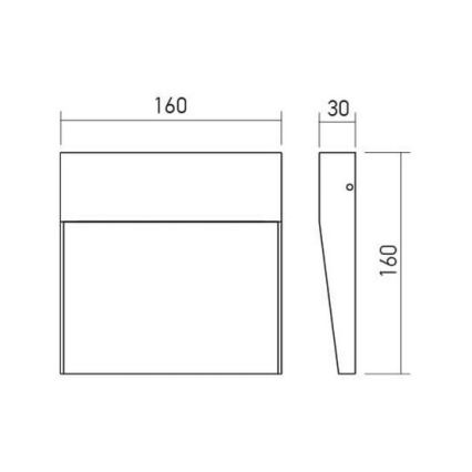 Redo 90478 - LED Outdoor wall light LANDER LED/6W/230V IP54 white