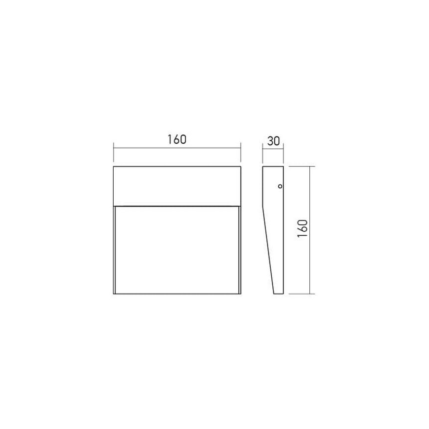Redo 90478 - LED Outdoor wall light LANDER LED/6W/230V IP54 white