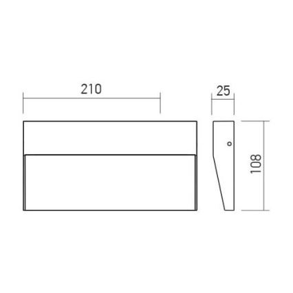 Redo 90481 - LED Outdoor wall light LANDER LED/6W/230V IP54 anthracite