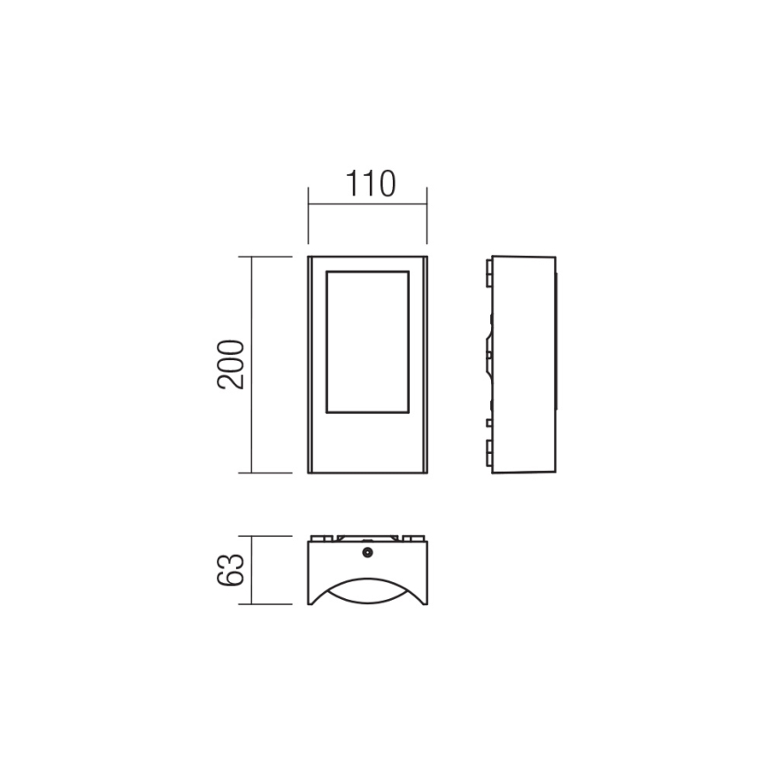 Redo 90484 - LED Outdoor wall light WARP LED/8W/230V 3000K IP44 brown