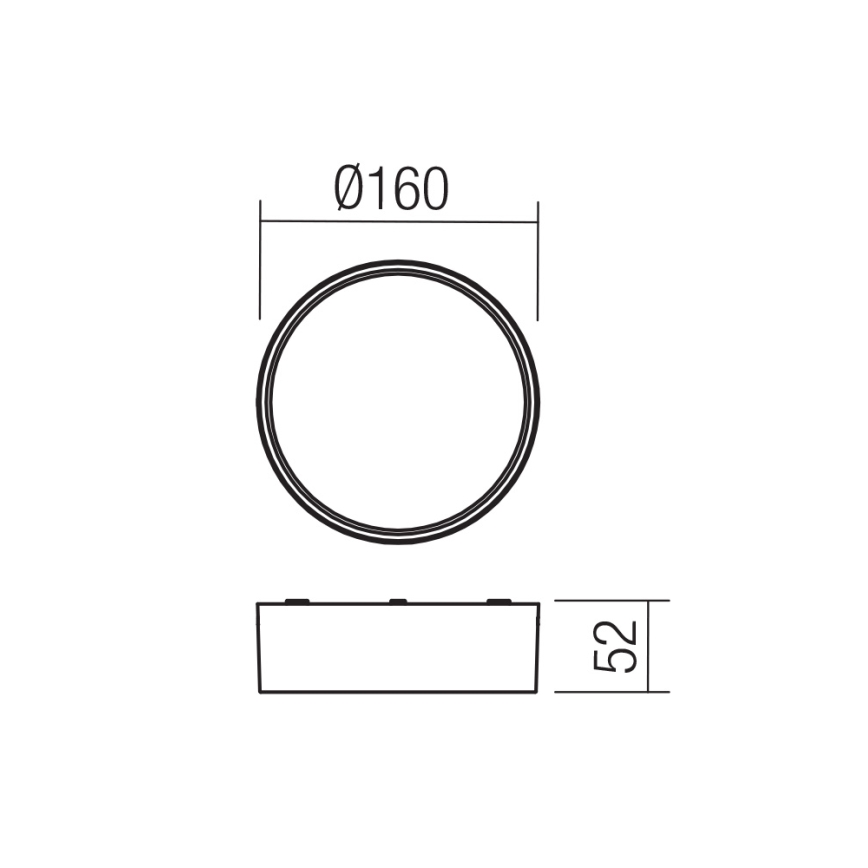 Redo 90494 - LED Outdoor ceiling light URANIA LED/10W/230V d. 16 cm 3000K IP65 white