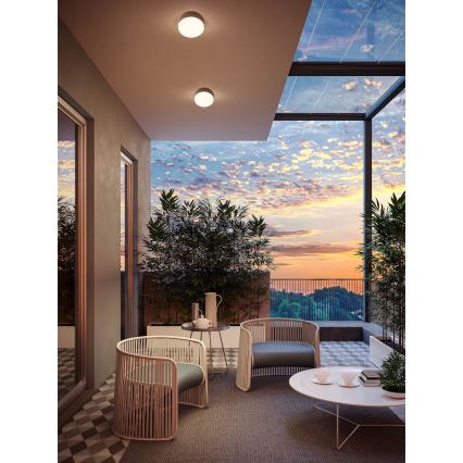 Redo 90496 - LED Outdoor ceiling light URANIA LED/10W/230V d. 16 cm 3000K IP65 brown