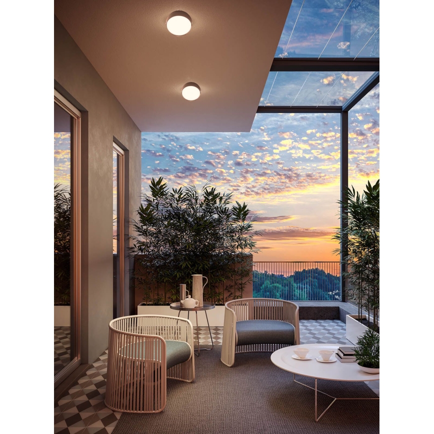 Redo 90496 - LED Outdoor ceiling light URANIA LED/10W/230V d. 16 cm 3000K IP65 brown
