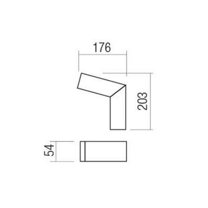 Redo 90510 - LED Outdoor wall light WOODY LED/10W/230V IP54 anthracite