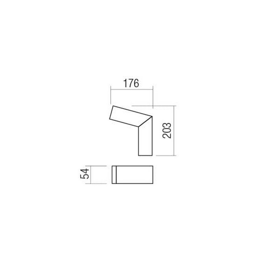 Redo 90510 - LED Outdoor wall light WOODY LED/10W/230V IP54 anthracite