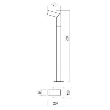Redo 90512 - LED Outdoor lamp WOODY LED/10W/230V IP54 anthracite