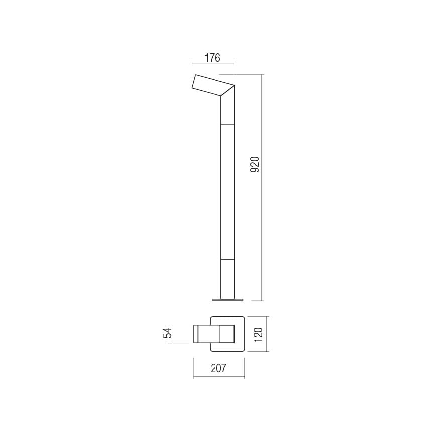 Redo 90512 - LED Outdoor lamp WOODY LED/10W/230V IP54 anthracite
