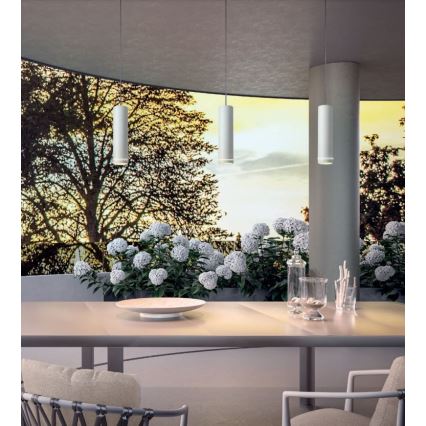 Redo 90513 - LED Outdoor pendant light KLOU LED/9W/230V IP54 white