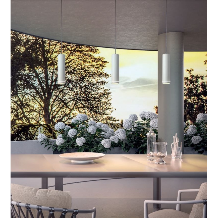 Redo 90513 - LED Outdoor pendant light KLOU LED/9W/230V IP54 white