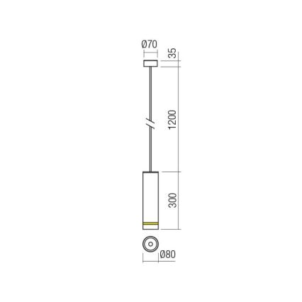 Redo 90513 - LED Outdoor pendant light KLOU LED/9W/230V IP54 white