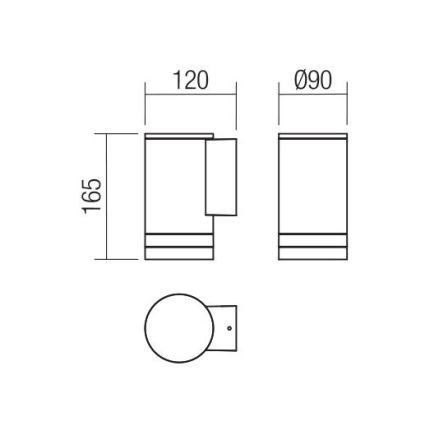 Redo 90517 - Outdoor wall light CARGO 1xGU10/28W/230V IP54 anthracite