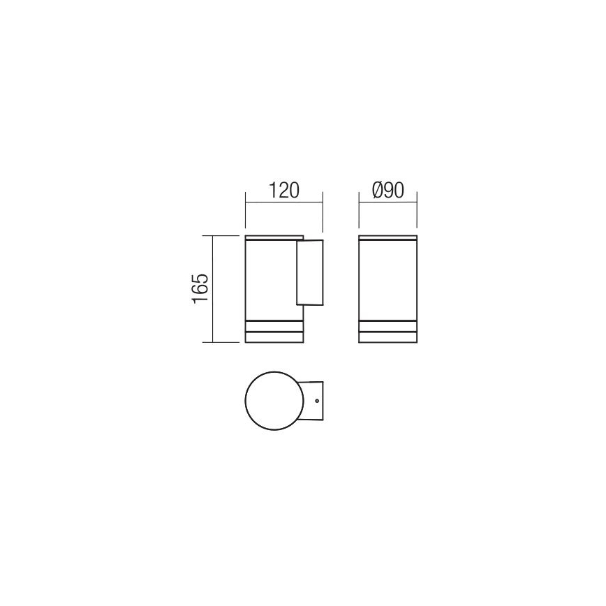 Redo 90517 - Outdoor wall light CARGO 1xGU10/28W/230V IP54 anthracite