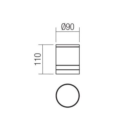 Redo 90519 - Outdoor ceiling light CARGO 1xGU10/28W/230V IP54 anthracite