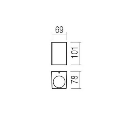 Redo 90528 - BRIO LED Outdoor Wall Light LED/6W/230V 3000K IP54 Brown