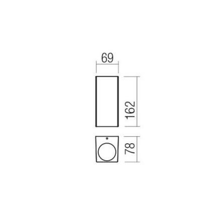 Redo 90531 - LED Outdoor wall light BRIO LED/10W/230V 3000K IP54 brown