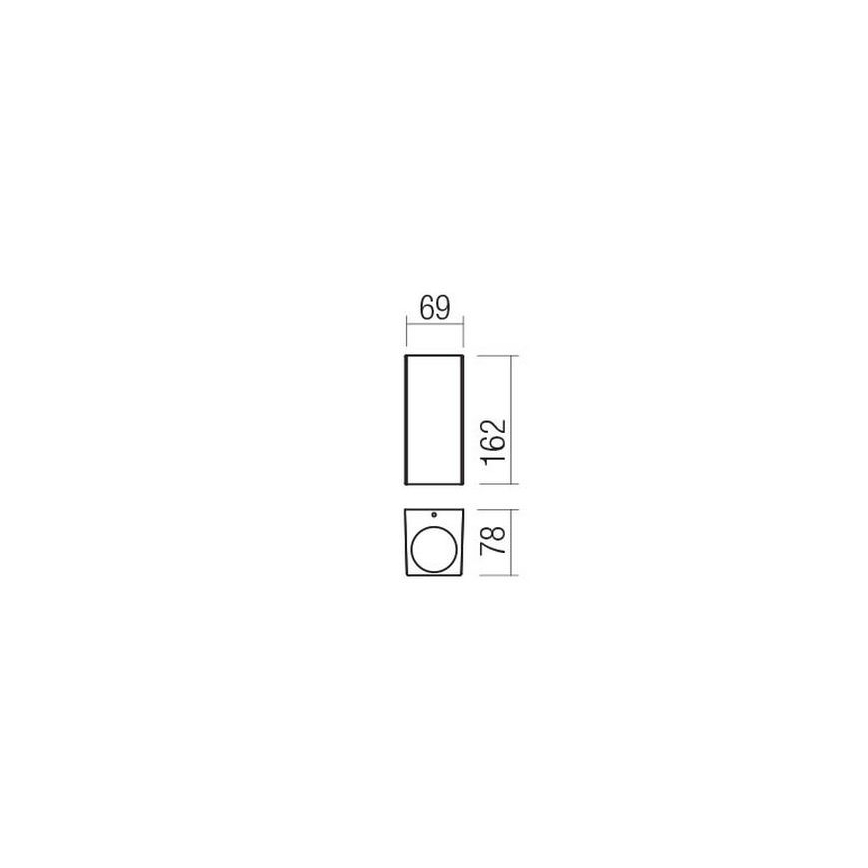 Redo 90531 - LED Outdoor wall light BRIO LED/10W/230V 3000K IP54 brown