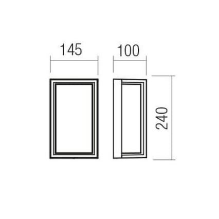 Redo 90533 - LED Outdoor wall light QUADRIS LED/12W/230V IP54 anthracite