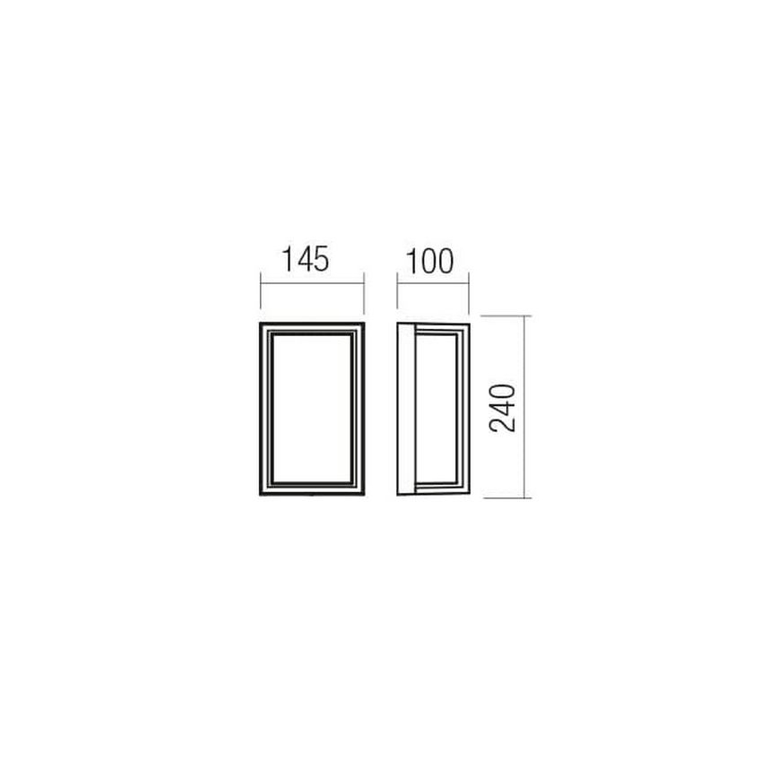 Redo 90533 - LED Outdoor wall light QUADRIS LED/12W/230V IP54 anthracite