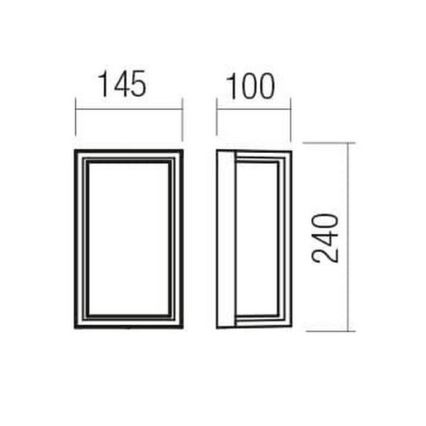 Redo 90534 - LED Outdoor wall light QUADRIS LED/12W/230V IP54 brown