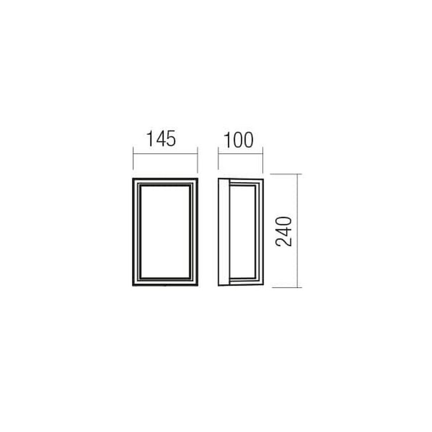 Redo 90534 - LED Outdoor wall light QUADRIS LED/12W/230V IP54 brown