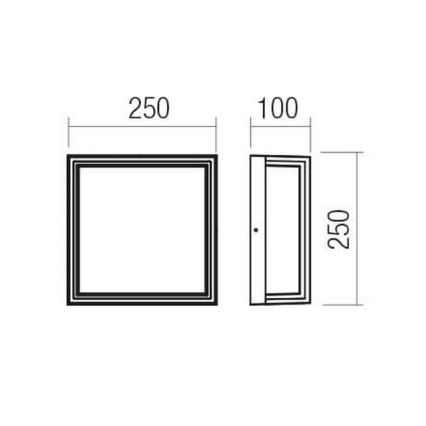 Redo 90565 - LED Outdoor wall light QUADRIS LED/20W/230V IP54 anthracite
