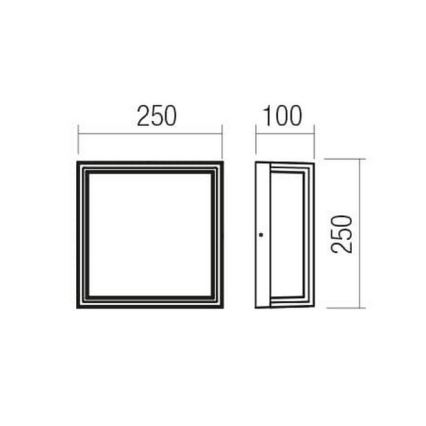 Redo 90566 - LED Outdoor wall light QUADRIS LED/20W/230V IP54 brown