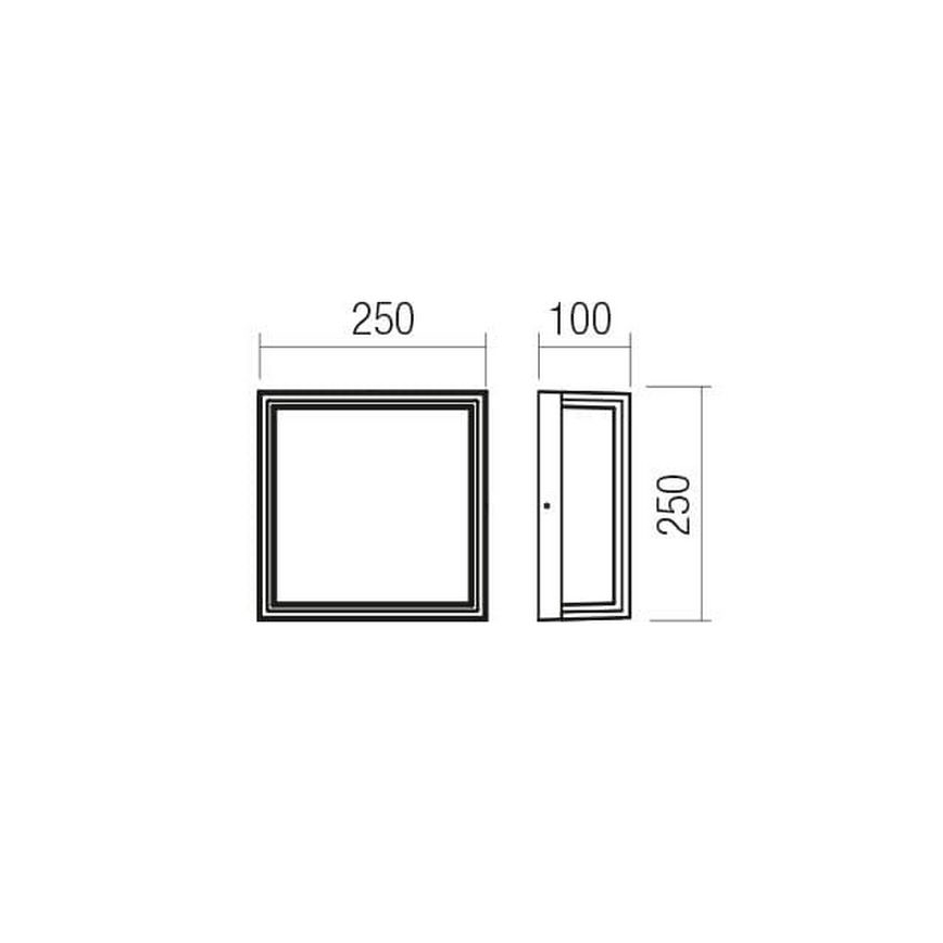 Redo 90566 - LED Outdoor wall light QUADRIS LED/20W/230V IP54 brown