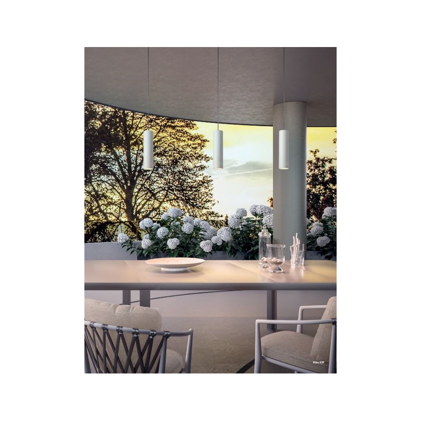 Redo 90570 - LED Outdoor pendant light KLOU LED/9W/230V IP54 white